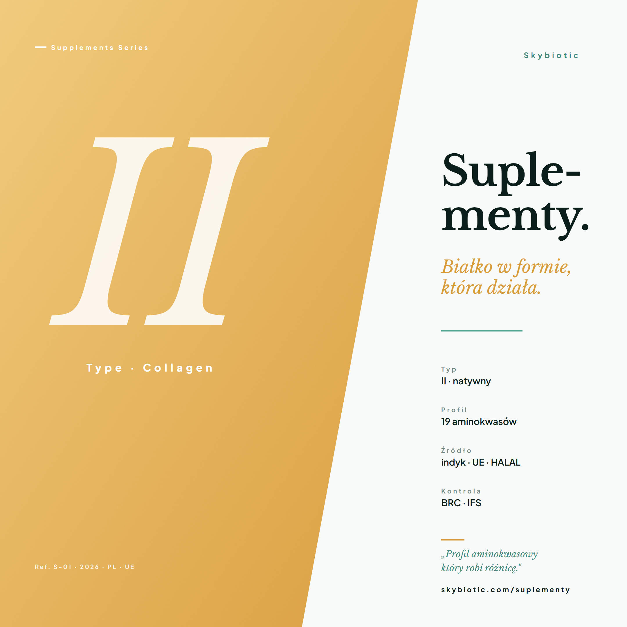 Suplementy z kolagenem indyczym typu II — Skybiotic